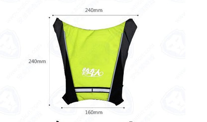 Mochila con chaleco reflectante recargable por USB con luz de señal de giro LED y control remoto, bolsa de seguridad para deportes al aire libre, equipo para ciclismo