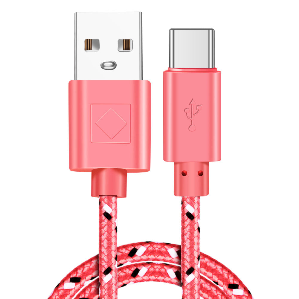 Braided Nylon Usb Type-C Usb-C Data Cable For Fast Charging And Data Transmission