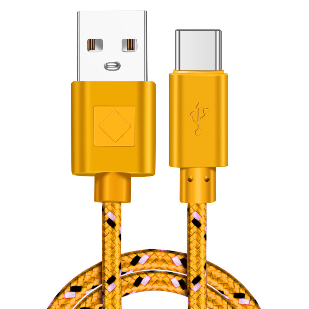 Braided Nylon Usb Type-C Usb-C Data Cable For Fast Charging And Data Transmission