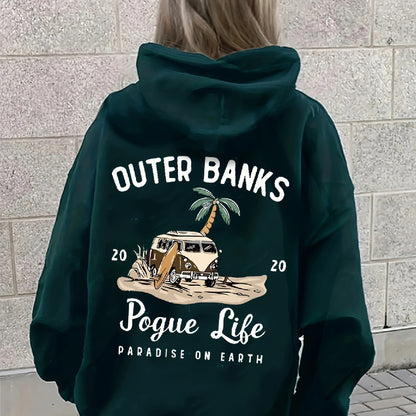 Sudadera con capucha estampado Outer Banks