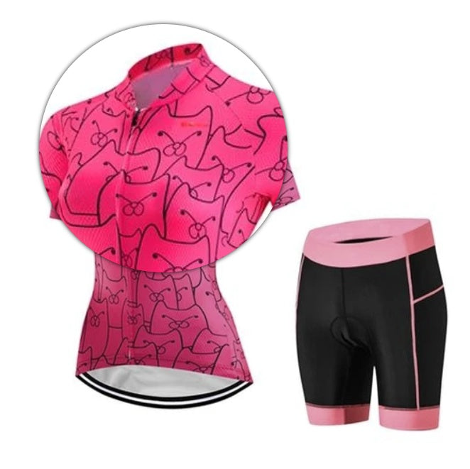 Kit de Ciclismo CatPink