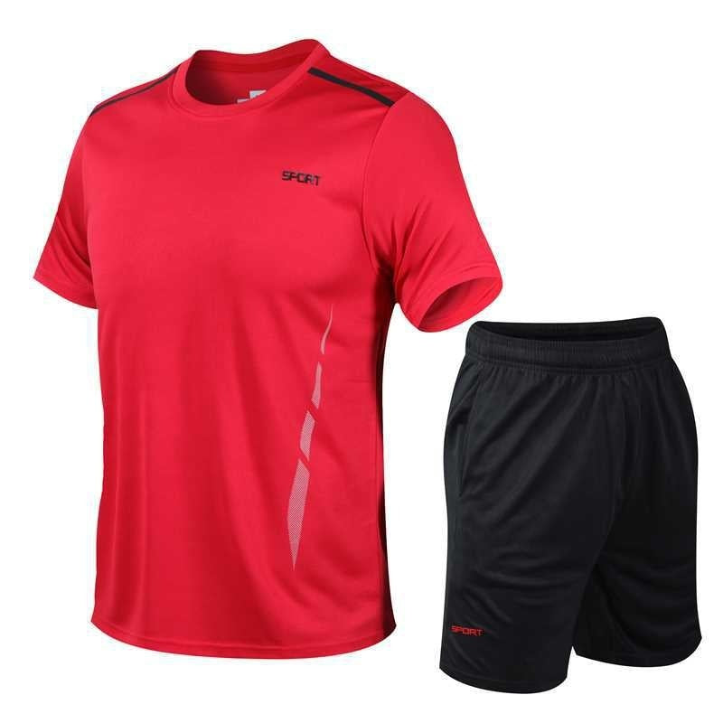 Sports Suit Loose Fitness Short Sleeve Men