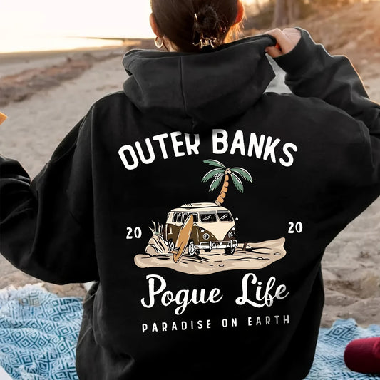 Sudadera con capucha estampado Outer Banks