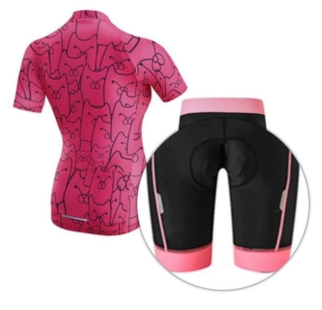 Kit de Ciclismo CatPink