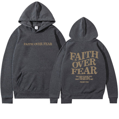 Sudadera con capucha Faith Over Fear