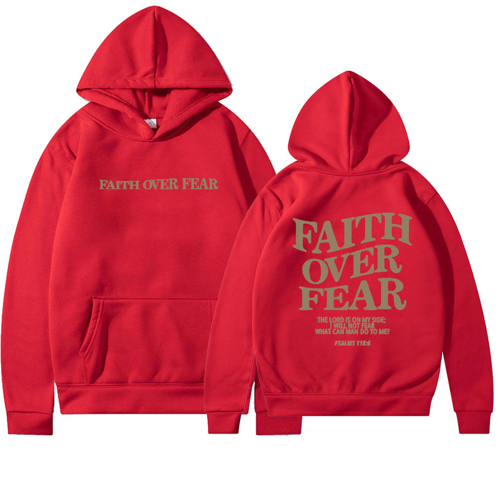 Sudadera con capucha Faith Over Fear