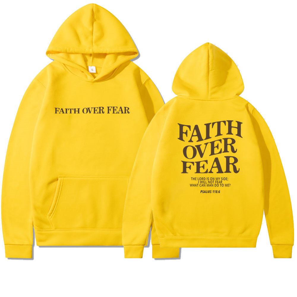 Sudadera con capucha Faith Over Fear