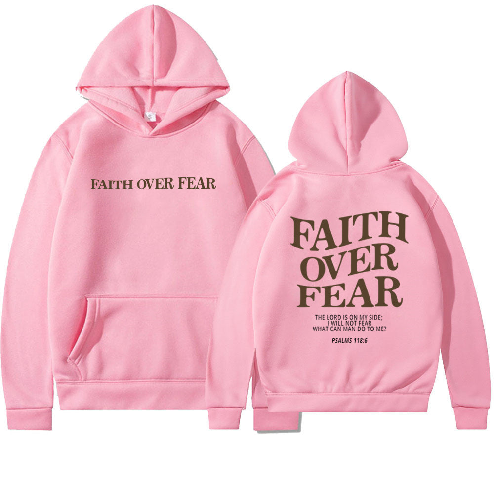 Sudadera con capucha Faith Over Fear