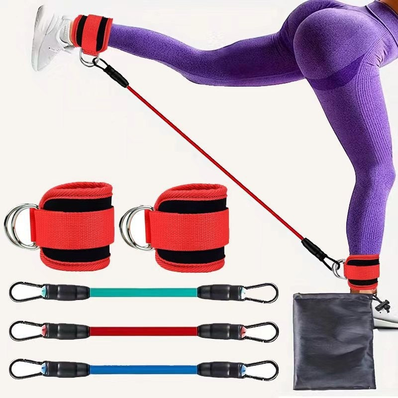 Bandas de resistencia para tobillos, cuerda de tracción para fortalecer las caderas y piernas, entrenamiento elástico de fitness, yoga en casa, pilates, crossfit, equipo de gimnasio