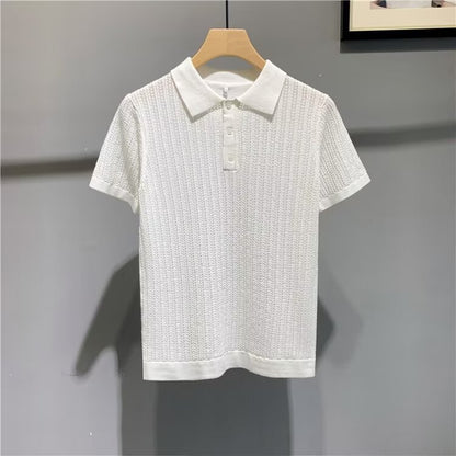 Summer New All-matching Lapel T-shirt Men