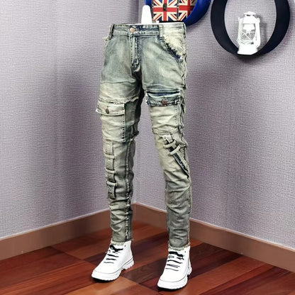 Men's Personality All-matching Fashion Casual Ripped Jeans