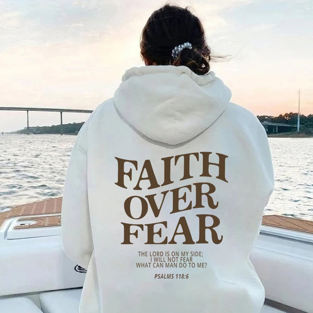 Sudadera con capucha Faith Over Fear