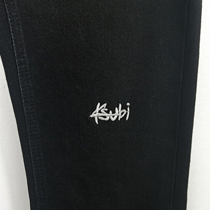 American-style Black Trousers Embroidery