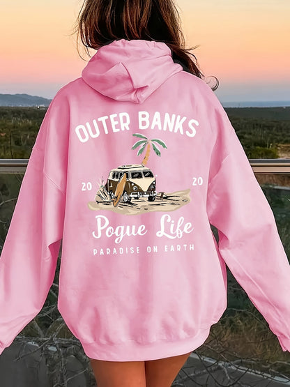 Sudadera con capucha estampado Outer Banks