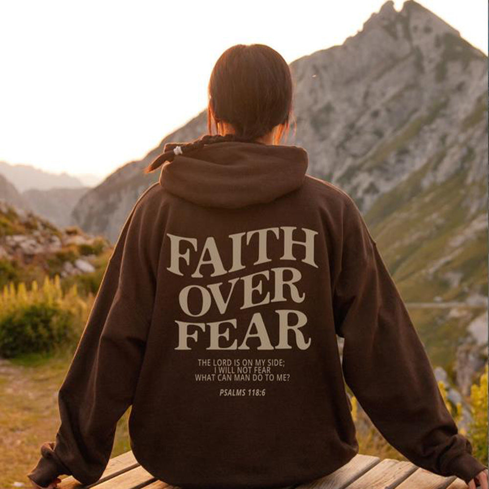 Sudadera con capucha Faith Over Fear