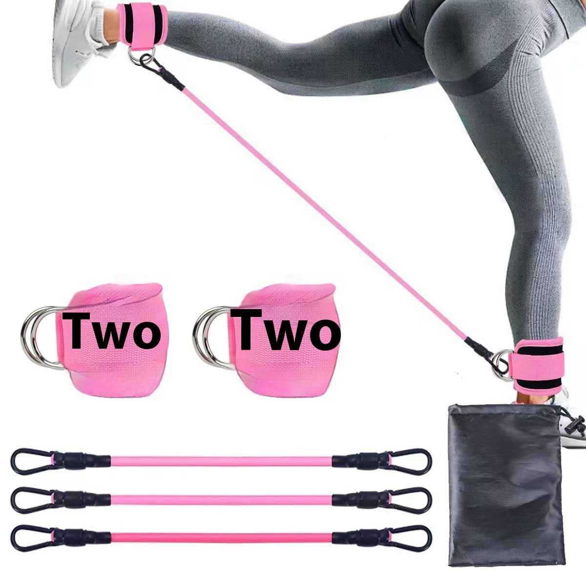 Bandas de resistencia para tobillos, cuerda de tracción para fortalecer las caderas y piernas, entrenamiento elástico de fitness, yoga en casa, pilates, crossfit, equipo de gimnasio