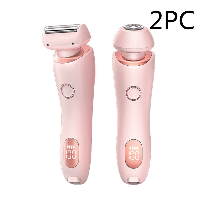 Depiladora 2 en 1 recargable por USB, afeitadora corporal, para rostro, piernas, axilas