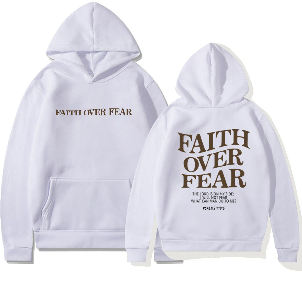 Sudadera con capucha Faith Over Fear