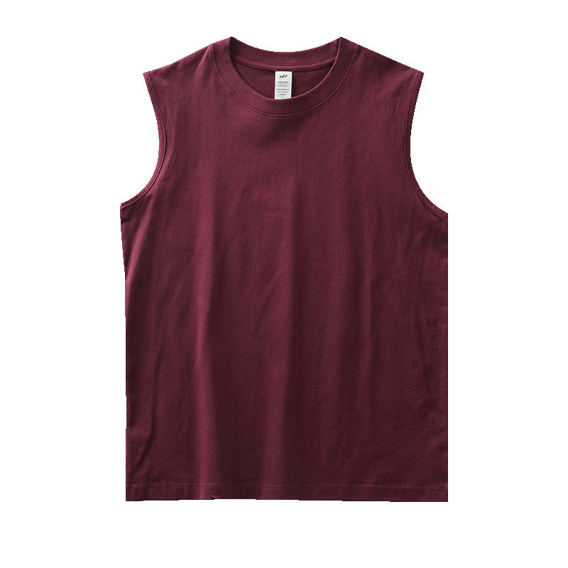 Fitness Waistcoat Solid Color Sleeveless T-shirt For Men