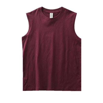 Fitness Waistcoat Solid Color Sleeveless T-shirt For Men